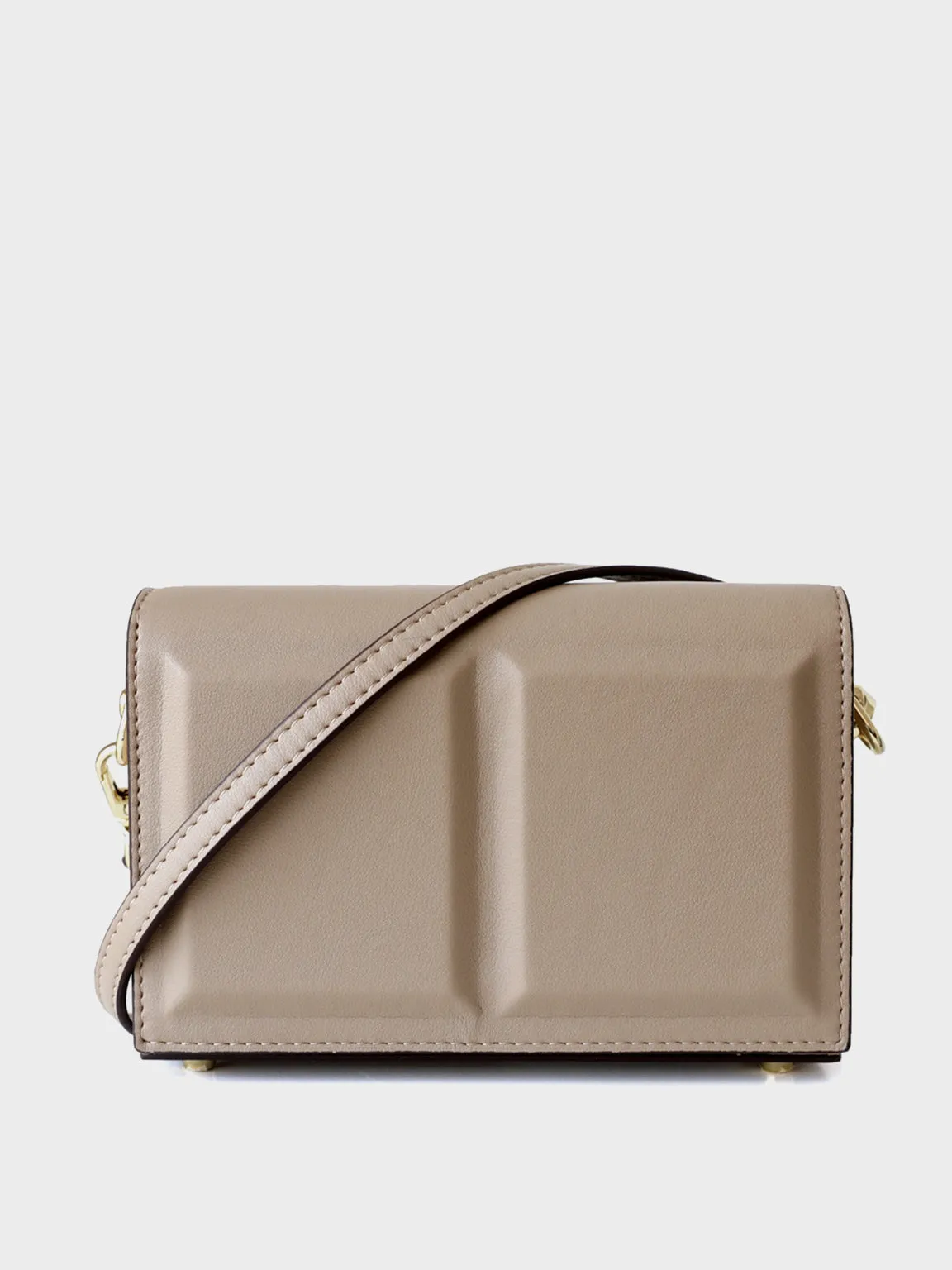 Leather Chocolate Box Bag Flap Mini Square Crossbody Bag
