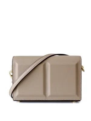 Leather Chocolate Box Bag Flap Mini Square Crossbody Bag
