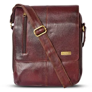 Leather Messenger Bag 36819 (BROWN)