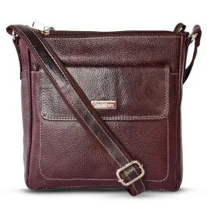 Leather Messenger Bag 36821 (Brown)