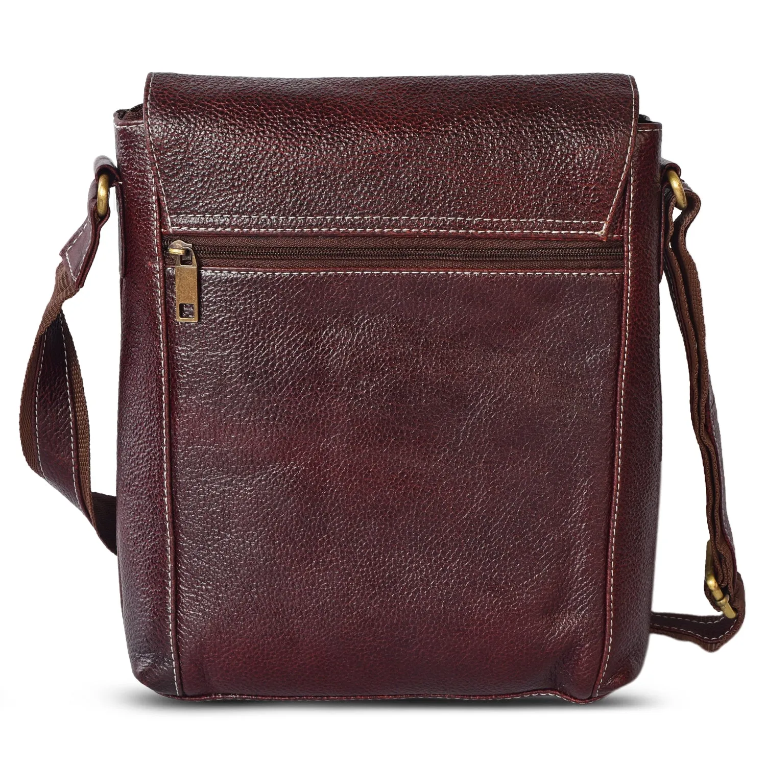 LEATHER SLING BAG  998921 (BROWN)