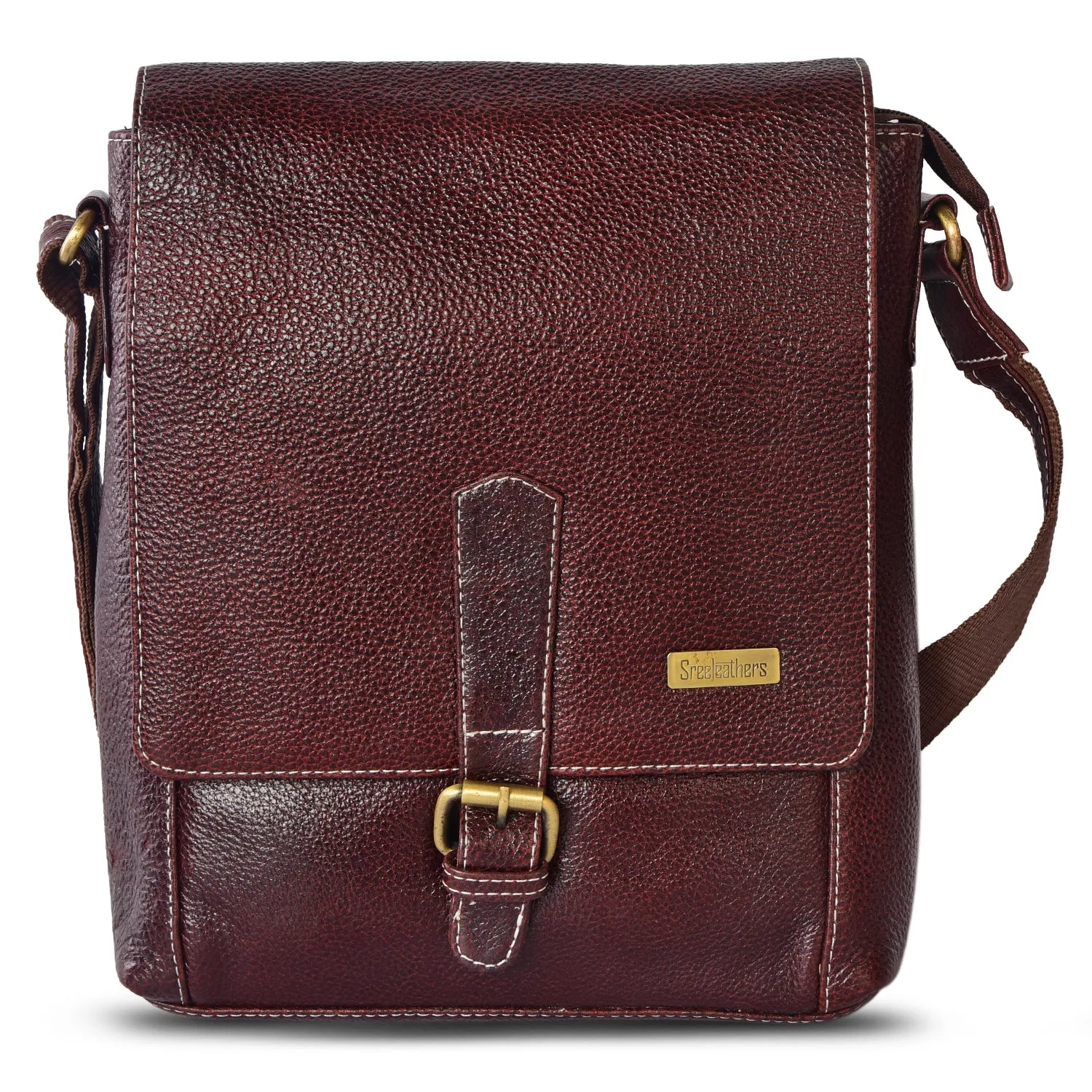 LEATHER SLING BAG  998921 (BROWN)