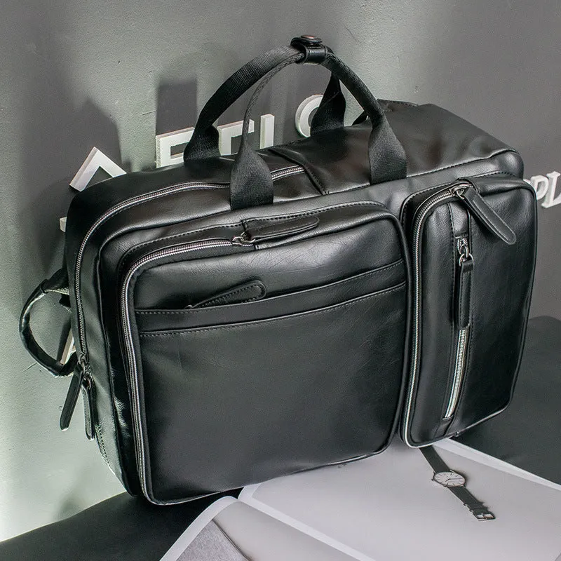 Lennox Men's Fashion Leather Business Essentials Travel Bag