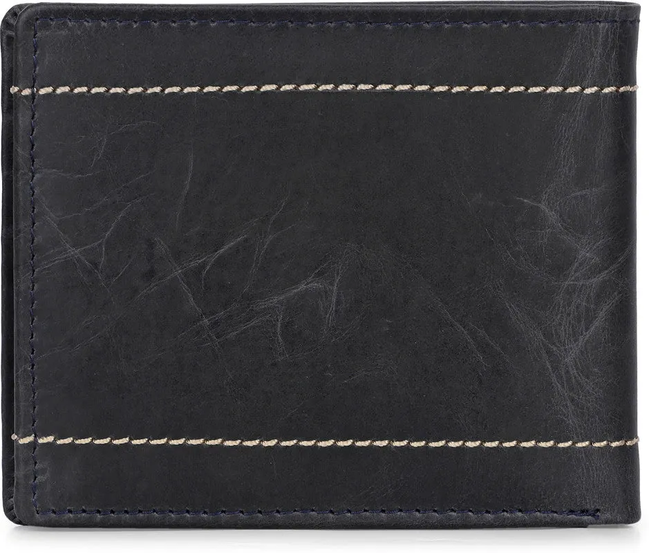 Leophant Men Casual, Formal Black Artificial Leather Wallet (14 Card Slots)