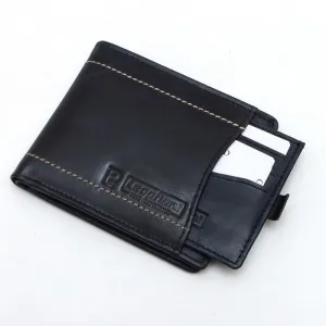 Leophant Men Casual, Formal Black Artificial Leather Wallet (14 Card Slots)