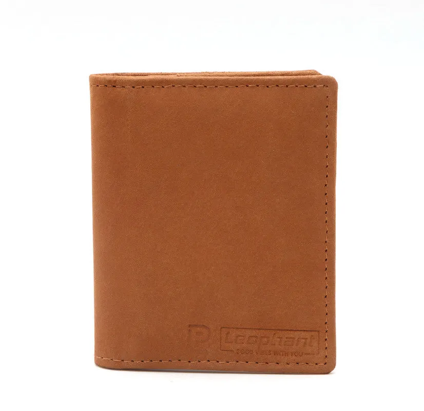 Leophant Men Casual, Formal Tan Genuine Leather Wallet (10 Card Slots)