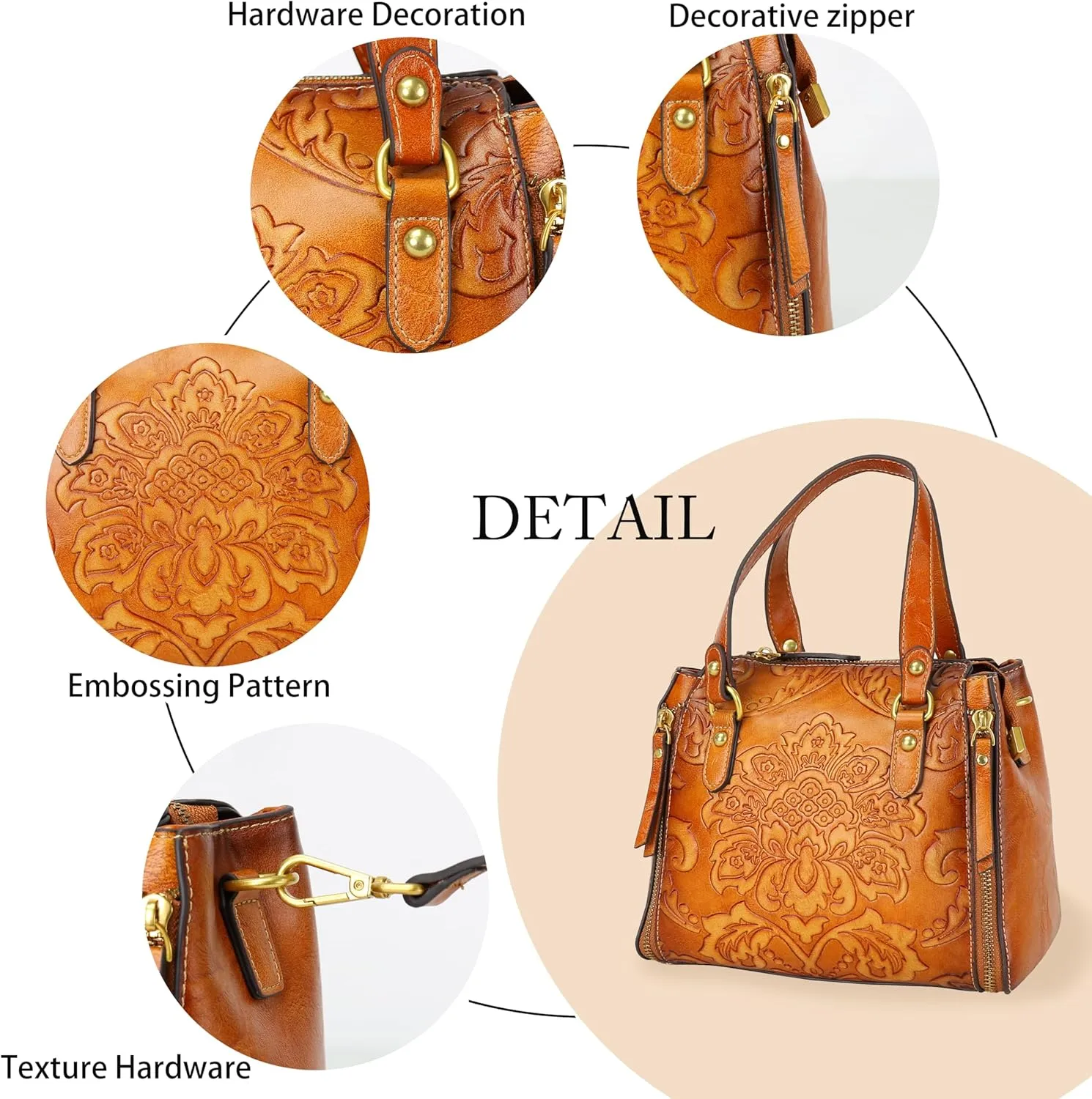 LETEULO Crossbody Bag for Women Top Handle Tote Purses Vintage Satchels Handbag