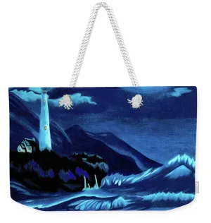 Lighthouse Moonlit Sky - Weekender Tote Bag