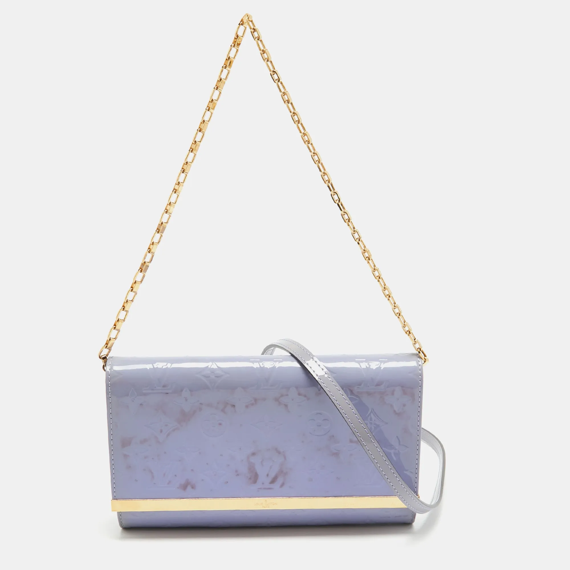 Lilac Monogram Vernis Ana Clutch Bag