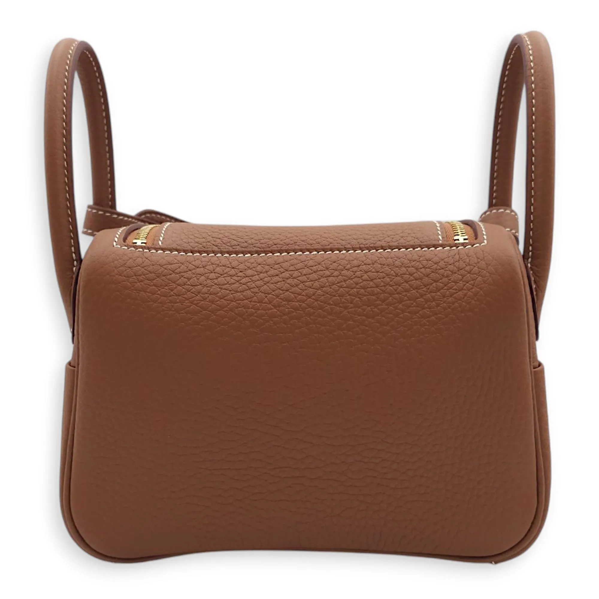Lindy II Mini Gold in Clemence, Gold hardware