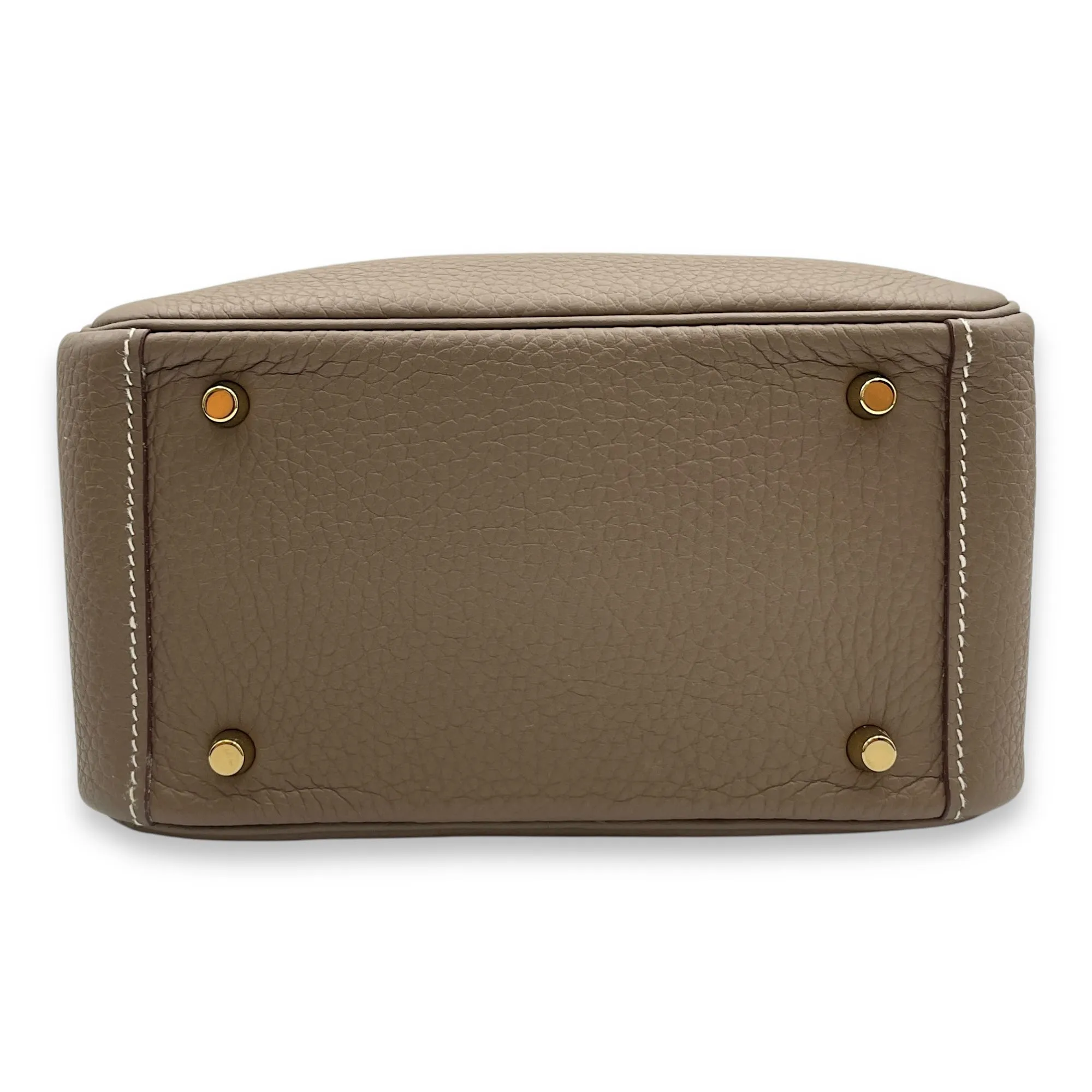 Lindy Mini Etoupe in Clemence, Gold hardware