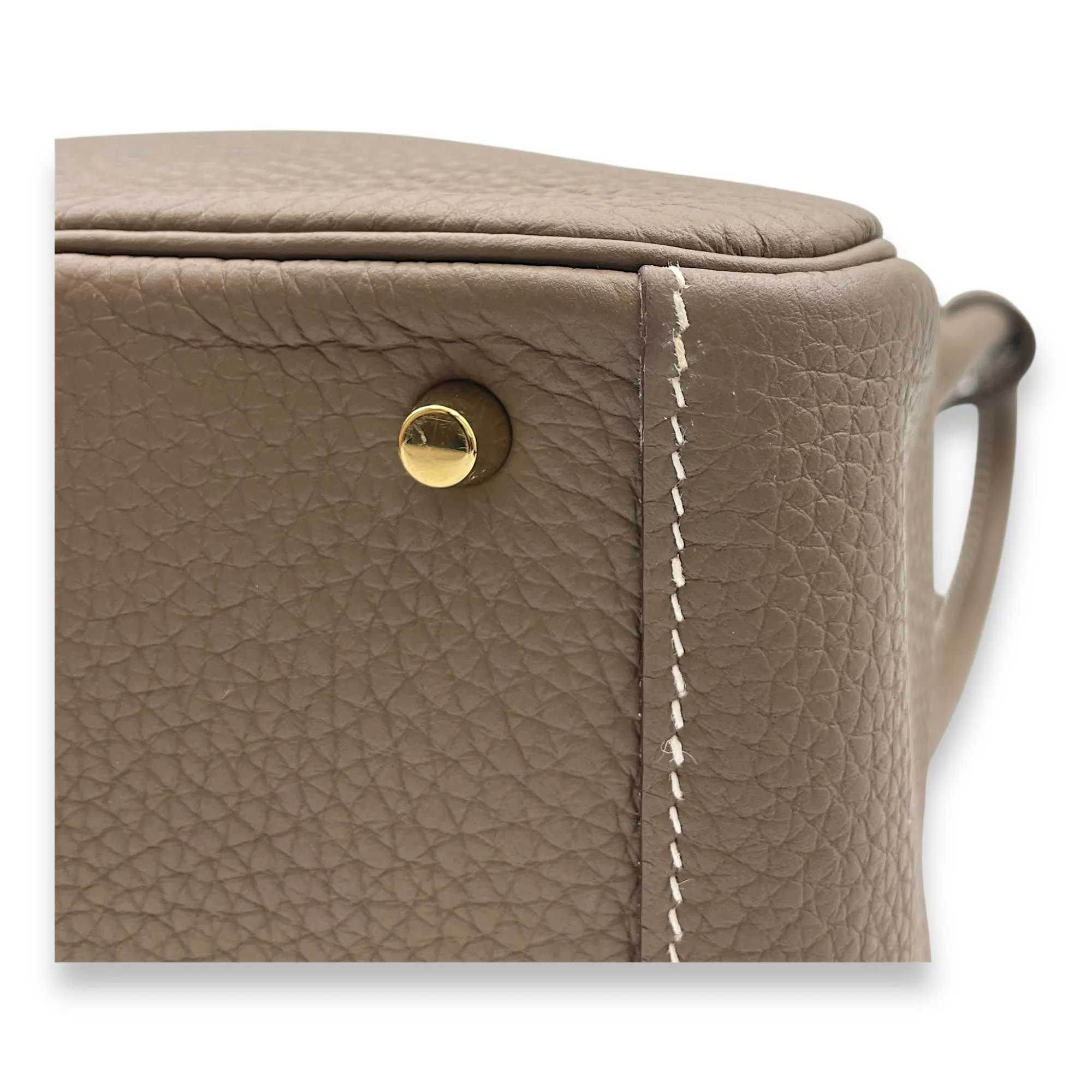 Lindy Mini Etoupe in Clemence, Gold hardware