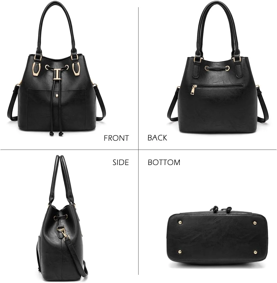 LJOSEIND Women’s Handbags Designer Hobo Bags Large Crossbody Bucket Bags Shoulder Satchel Purses