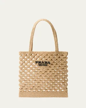 Logo Crochet Tote Bag