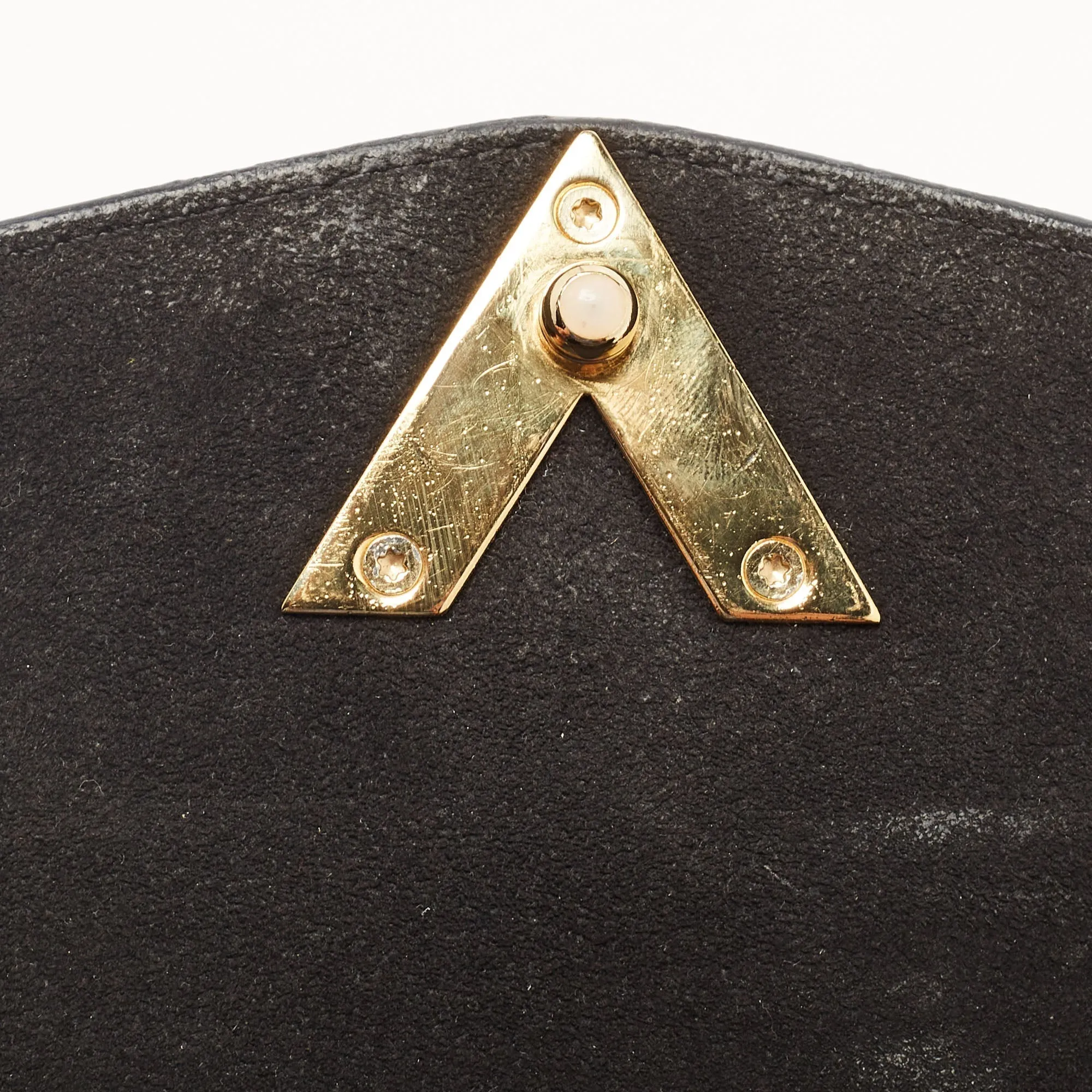 LOUIS VUITTON Black Monogram Leather Very Messenger Bag