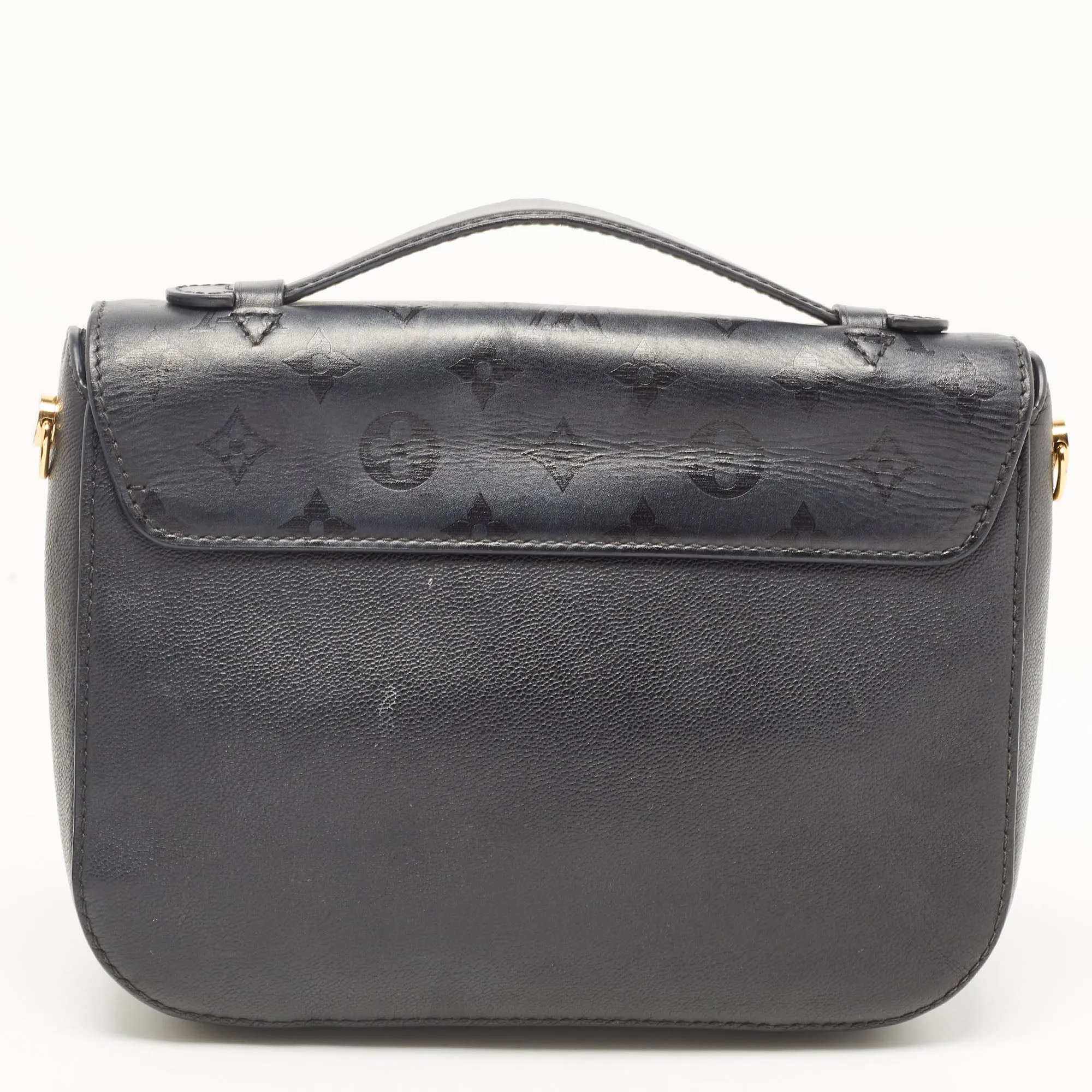 LOUIS VUITTON Black Monogram Leather Very Messenger Bag
