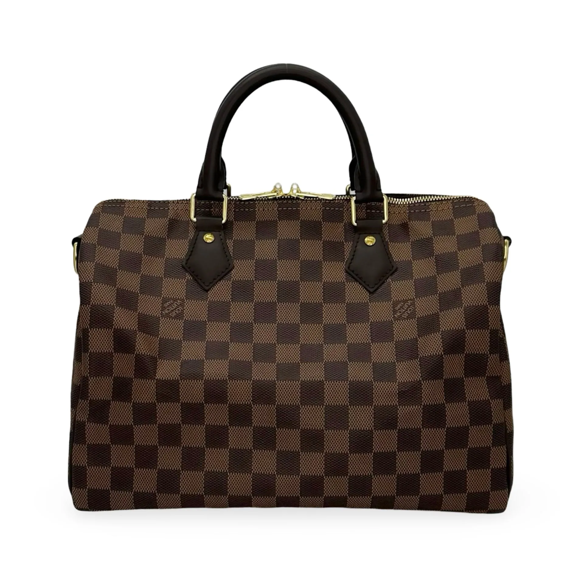 LOUIS VUITTON: Damier Ebene Speedy Bandouliere 30