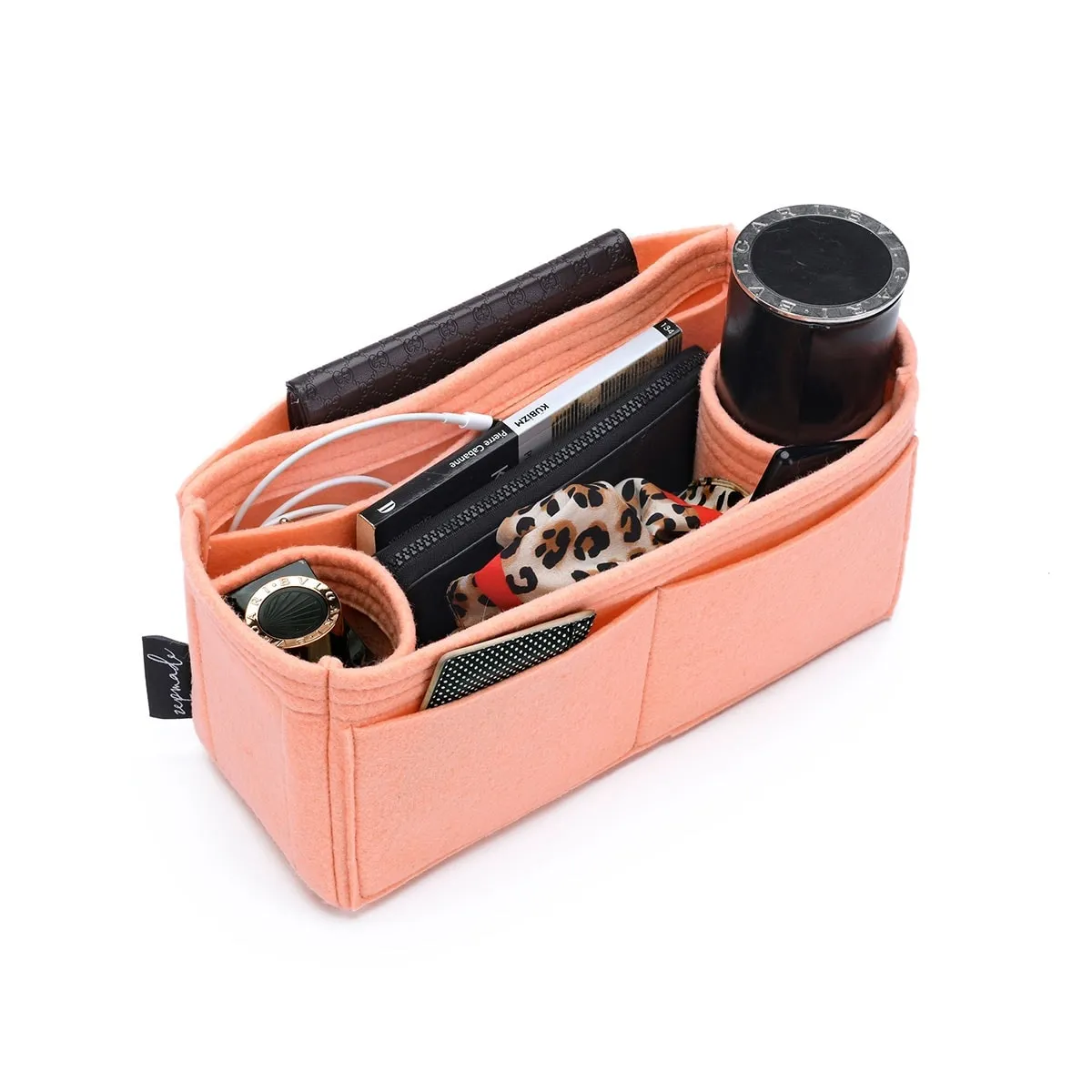 Louis Vuitton Duomo Hobo Purse Organizer Insert, Bag Organizer with Double Bottle Holders and Exterior Pockets