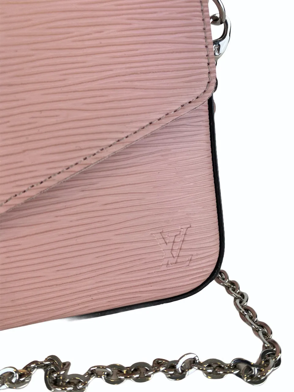 Louis Vuitton Felicie Pochette in "Rose Ballerina" Pink Leather