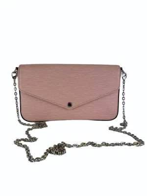 Louis Vuitton Felicie Pochette in "Rose Ballerina" Pink Leather