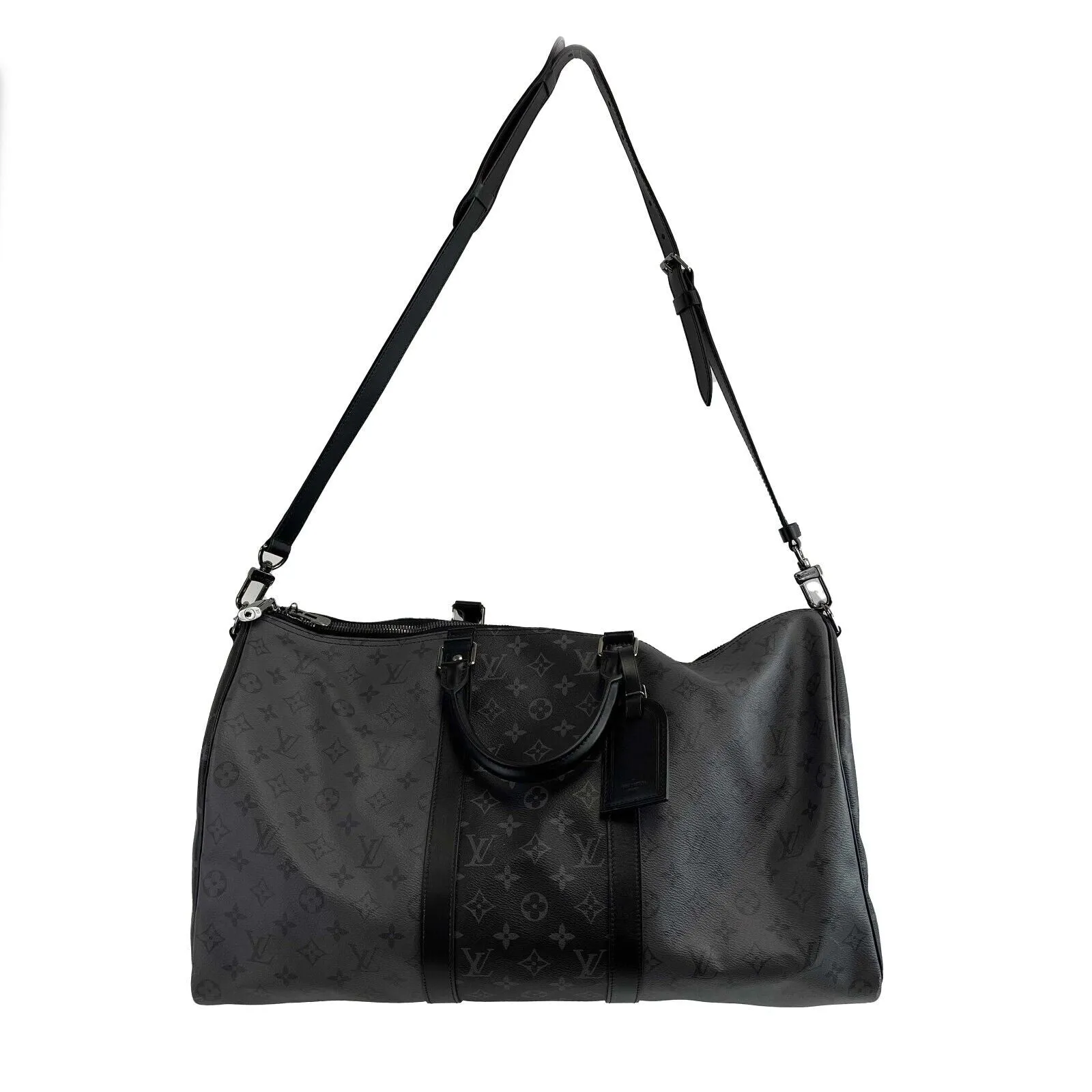 LOUIS VUITTON Keepall Bandouliere 50 Reverse Monogram Eclipse Black Handbag
