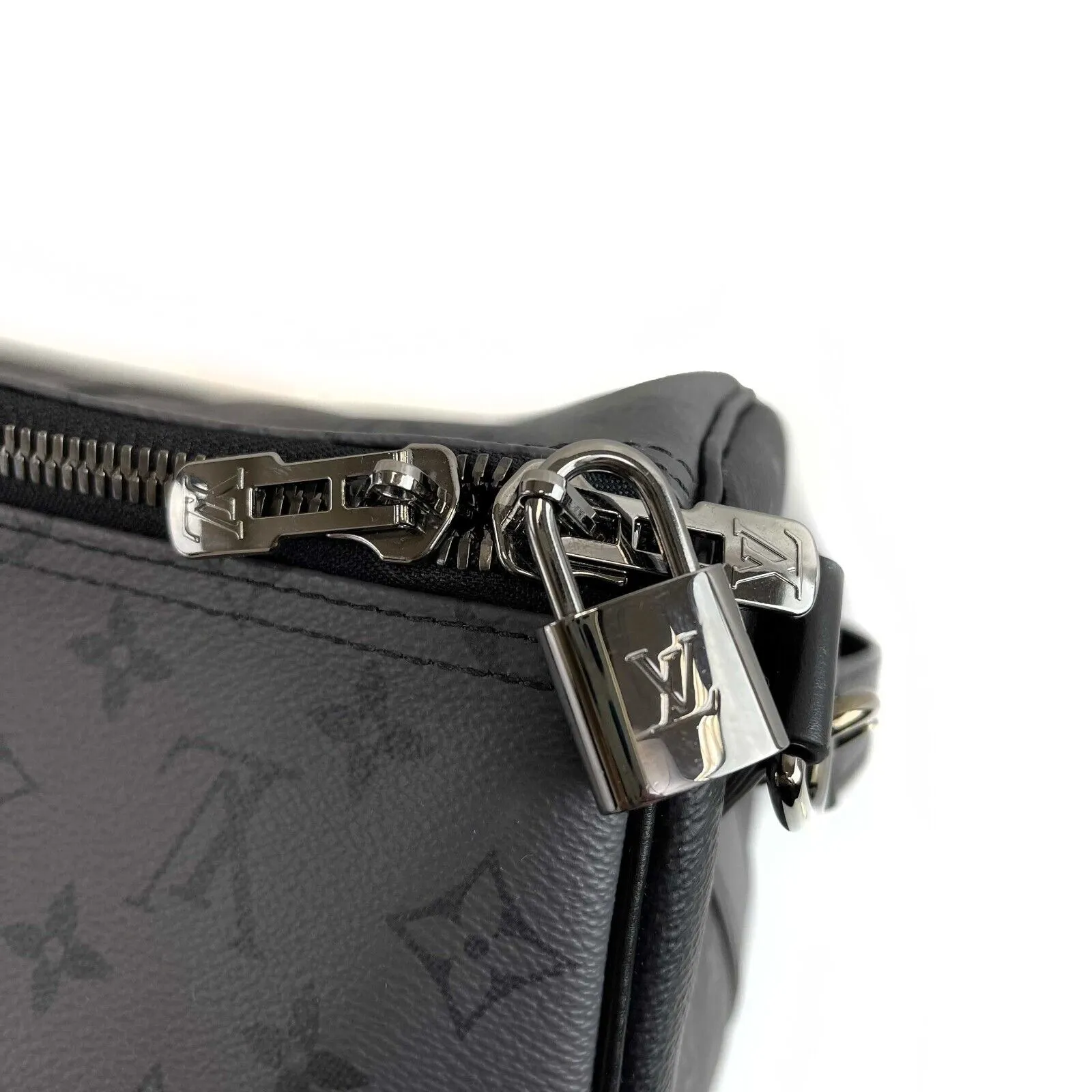 LOUIS VUITTON Keepall Bandouliere 50 Reverse Monogram Eclipse Black Handbag