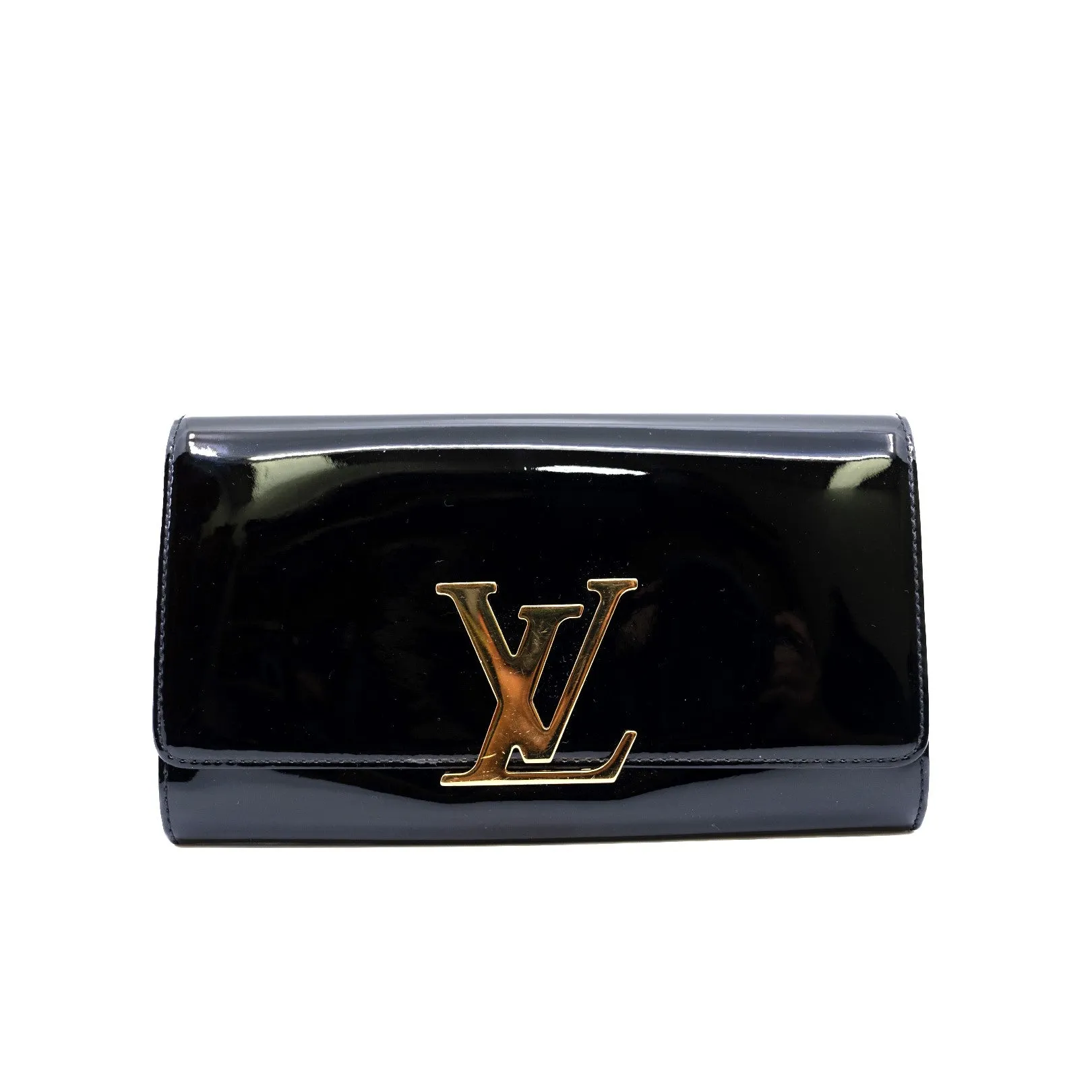 Louise Clutch Patent Leather Black Ghw 2014