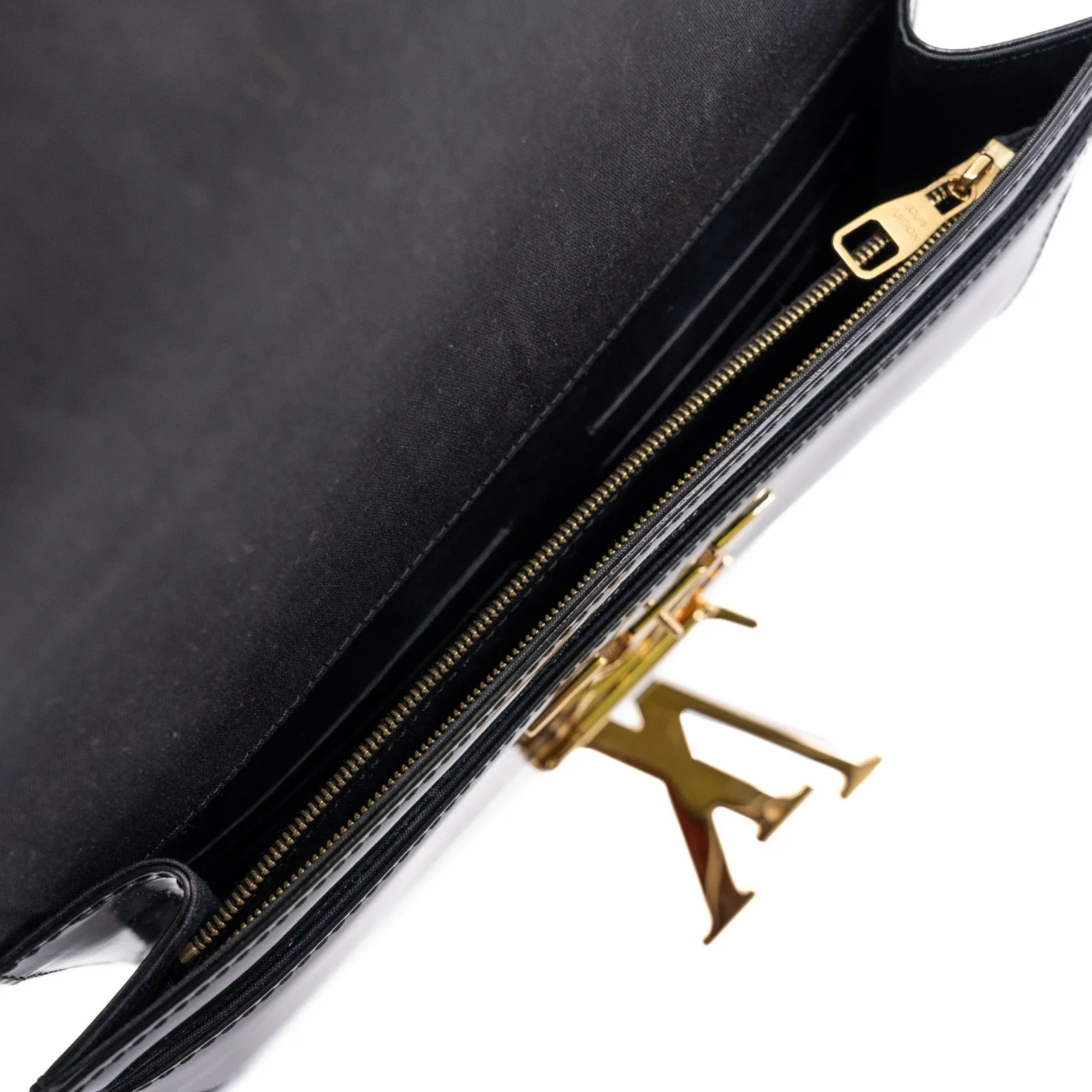Louise Clutch Patent Leather Black Ghw 2014