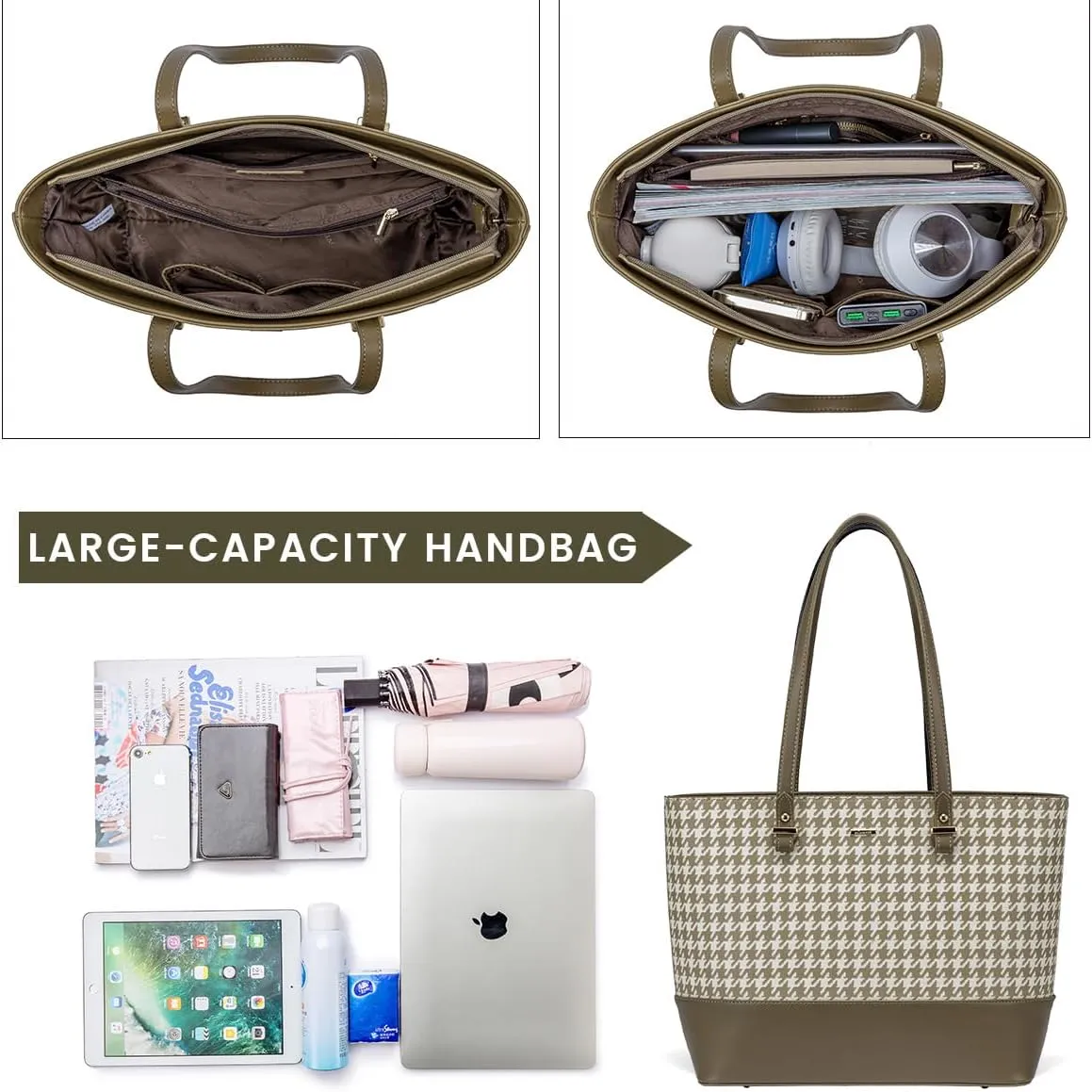 LOVEVOOK Handbags for Women Shoulder Bags Tote Satchel Hobo 3pcs Purse Set
