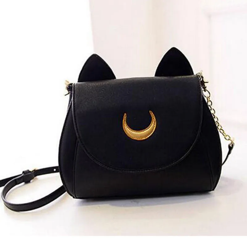 Luna Cat Women Leather Handbag