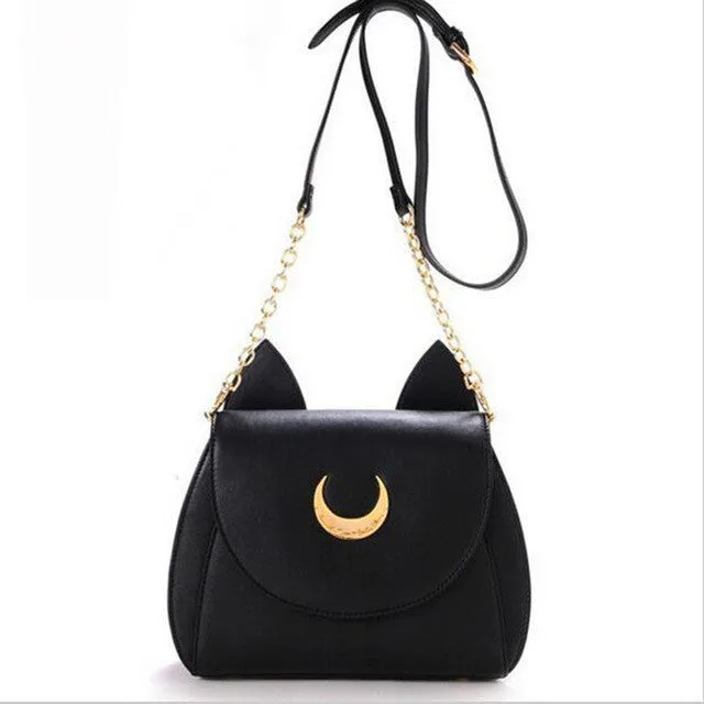 Luna Cat Women Leather Handbag