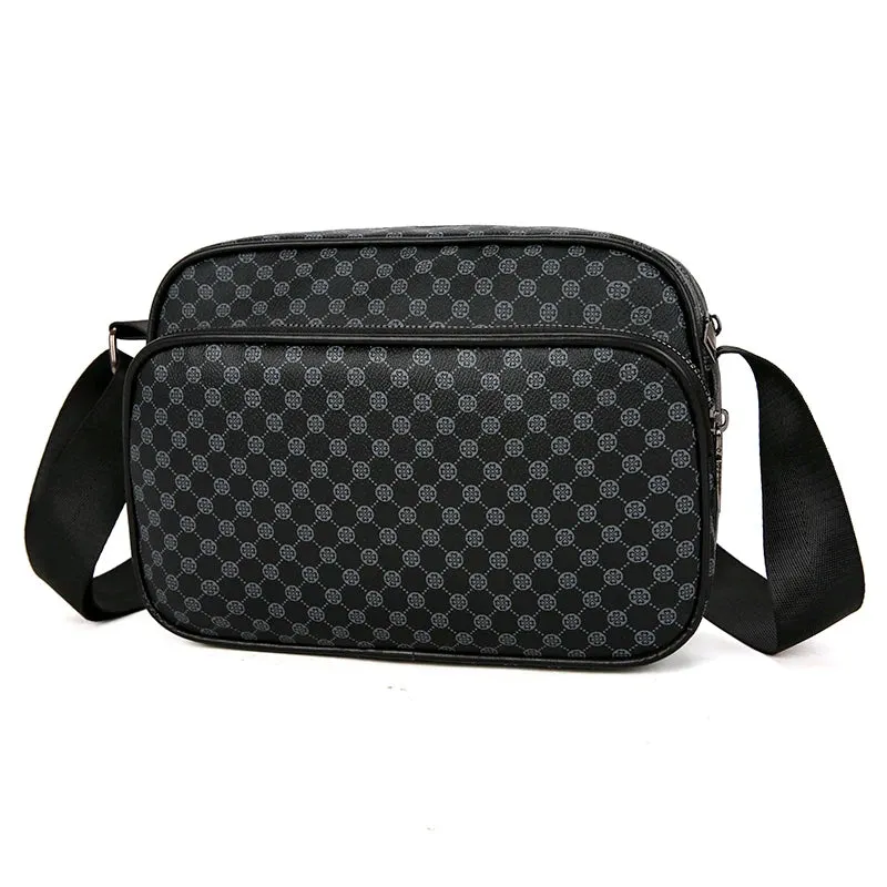 Luxury Leather Fashion Lightweight Satchel Shoulder Bags for Men Casual Business Messenger Comfortable Wide Strap Crossbody Bags