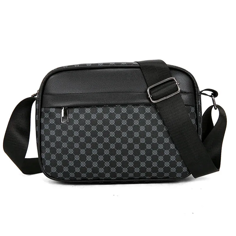 Luxury Leather Fashion Lightweight Satchel Shoulder Bags for Men Casual Business Messenger Comfortable Wide Strap Crossbody Bags