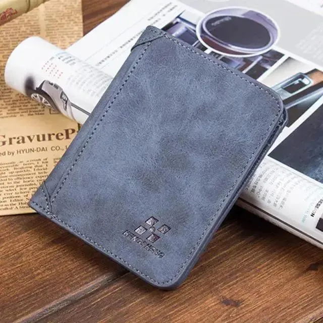 Luxury Leather Wallet Men Foldable Purses