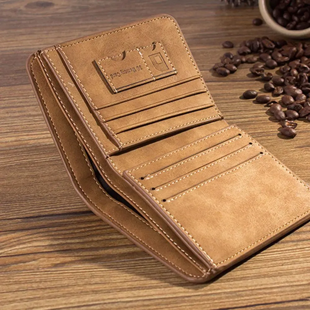 Luxury Leather Wallet Men Foldable Purses
