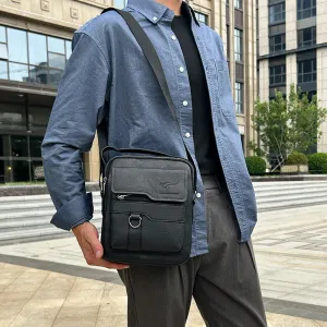 Luxury Vintage Leather Crossbody Satchel Bags for Men Business Casual Messenger Lightweight Men's Shoulder Bag