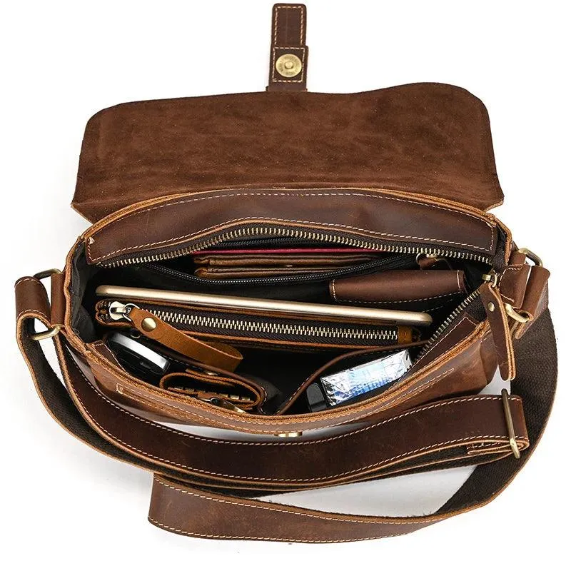 Male Female Leather Crossbody Bags Sling Bag Anti Theft