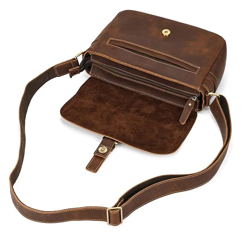 Male Female Leather Crossbody Bags Sling Bag Anti Theft