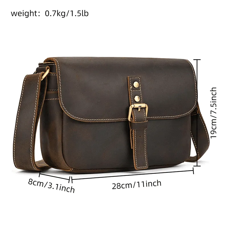 Male Female Leather Crossbody Bags Sling Bag Anti Theft