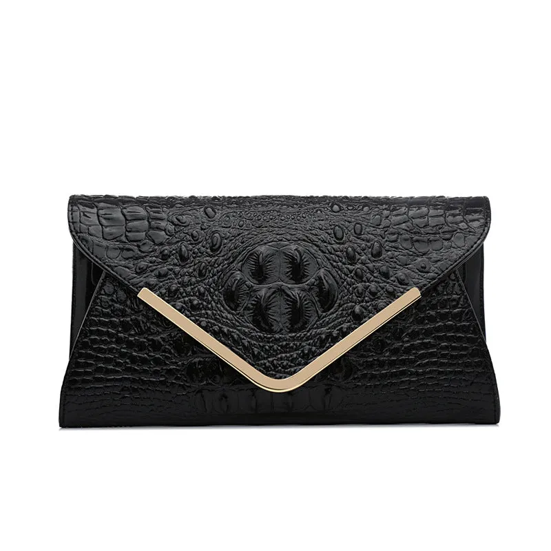 Mamie genuine leather clutch bag