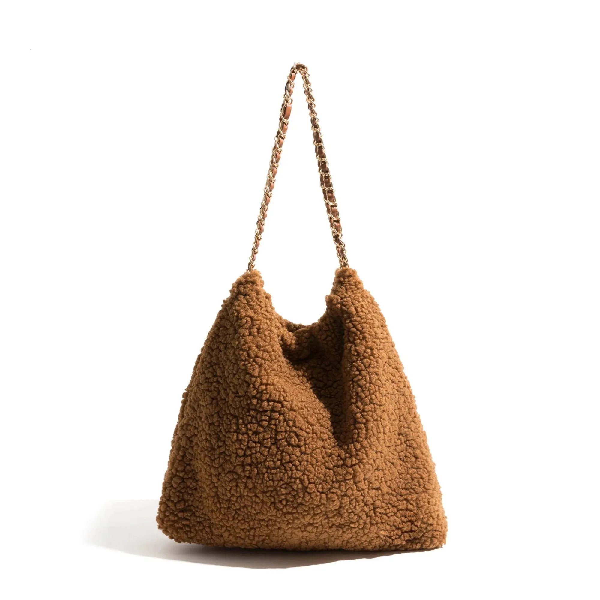 Mamonde Faux Lambs Fur Hobo Shoulder Bag