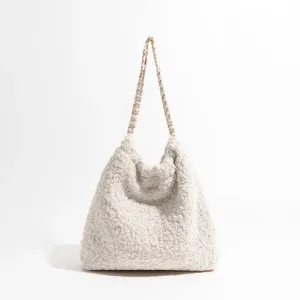 Mamonde Faux Lambs Fur Hobo Shoulder Bag