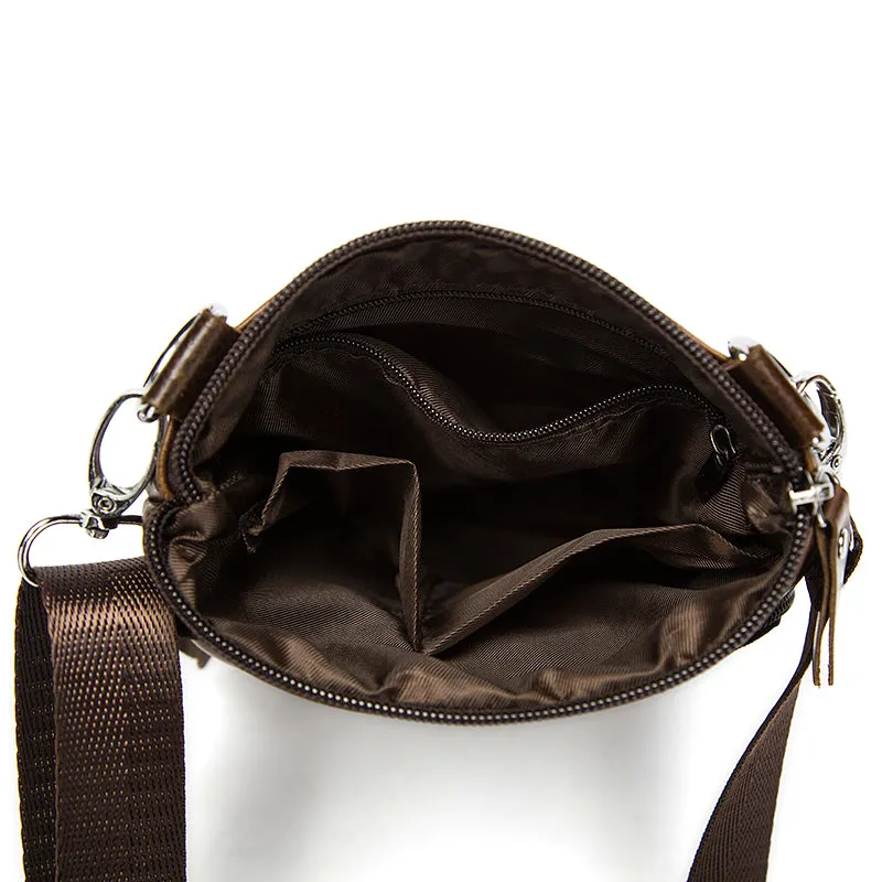 Man Bag in Genuine Leather - Small Messenger Bag with Shoulder Strap/Cross-body - 5 Colors