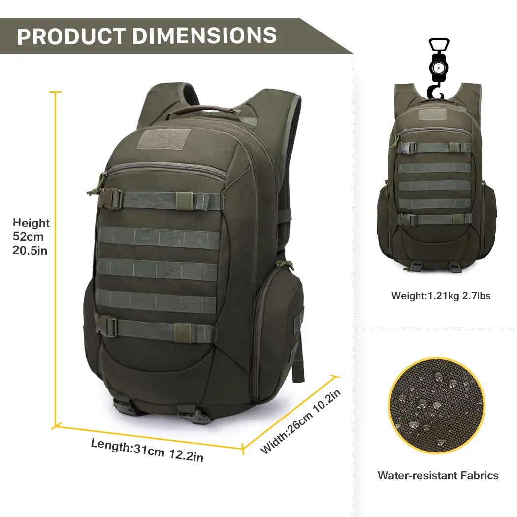 Mardingtop Military Backpack Tactical Molle Backpack Rucksack Bug Out Bag for School Camping Hiking Trekking (Camo Green-2)