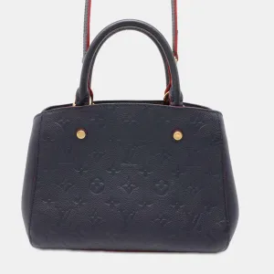 Marine Rouge Monogram Empreinte Montaigne BB Tote Bag