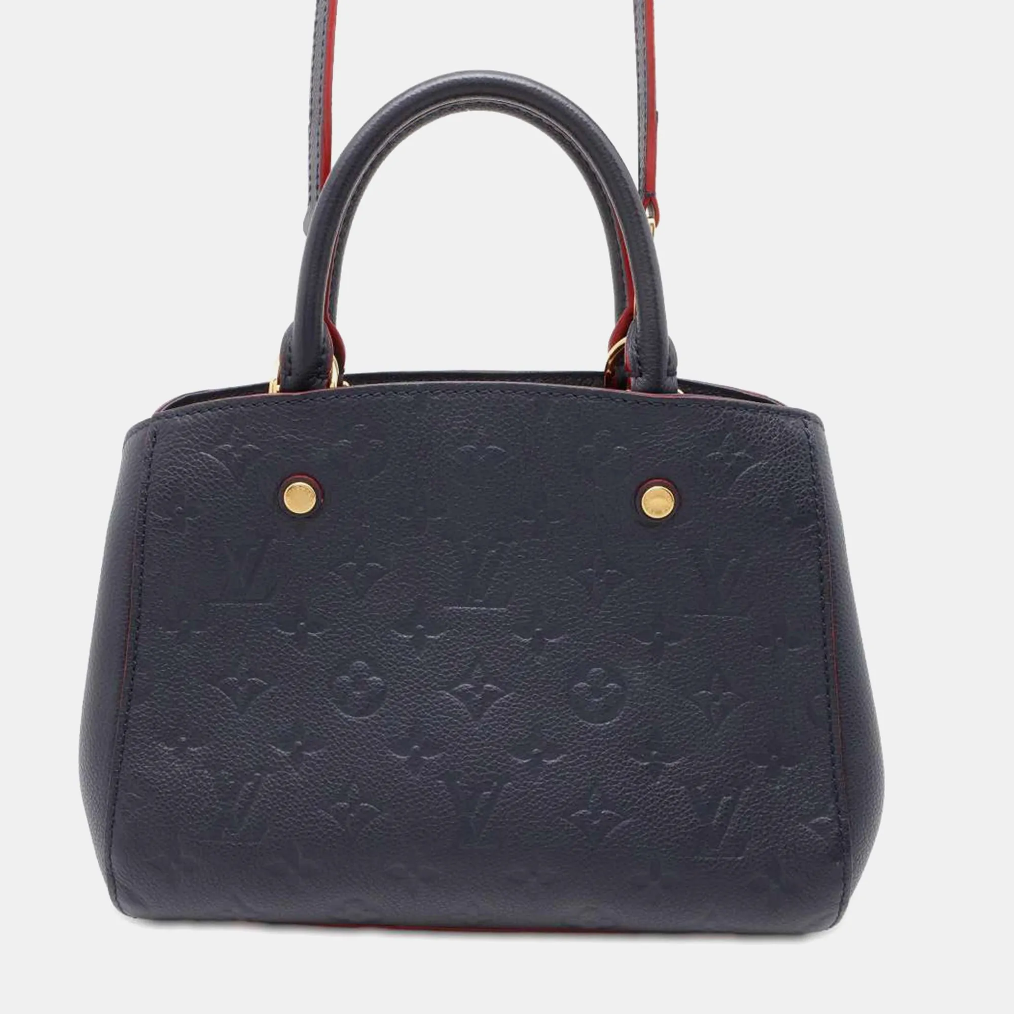 Marine Rouge Monogram Empreinte Montaigne BB Tote Bag
