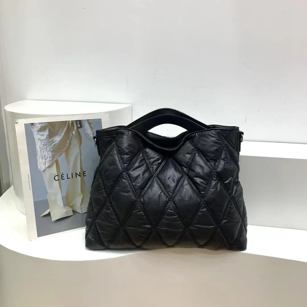 Marla Diamond Quilted Puffer Totes - 5 Colors