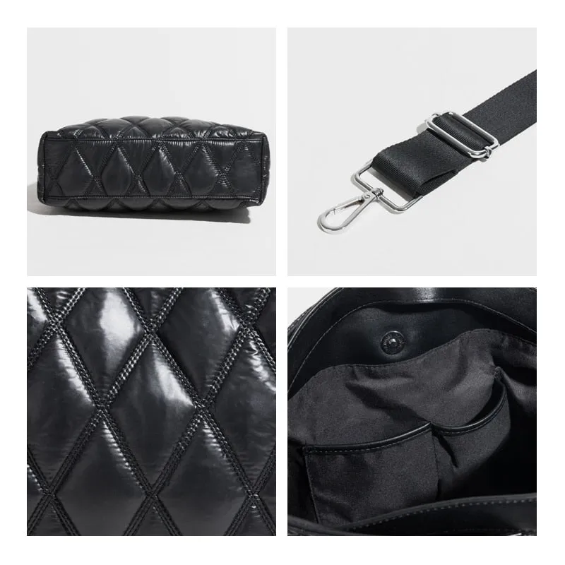 Marla Diamond Quilted Puffer Totes - 5 Colors