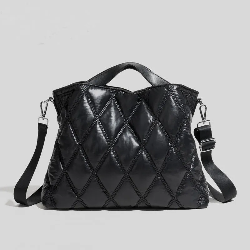 Marla Diamond Quilted Puffer Totes - 5 Colors