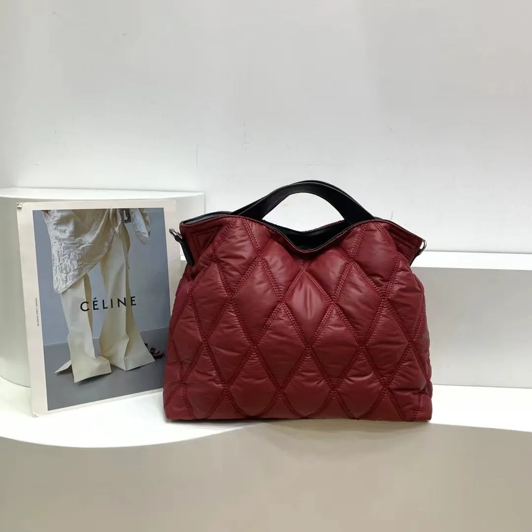 Marla Diamond Quilted Puffer Totes - 5 Colors